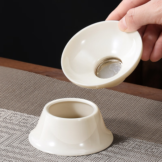 PAKCHOICE tea set complete set mutton fat jade white porcelain Kung Fu tea set ceramic tea cup gift box father's birthday gift