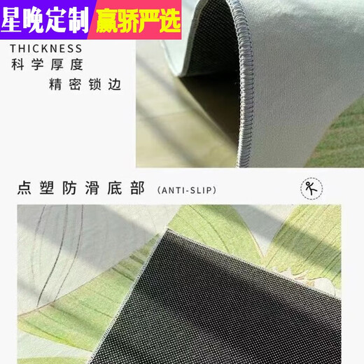 Star night ins style bedroom long bedside blanket master bedroom bed bed front carpet children's room pink small fresh and thick foundation daisy thickened crystal velvet does not hide dust and easy to wear 120*200cm sole cooling