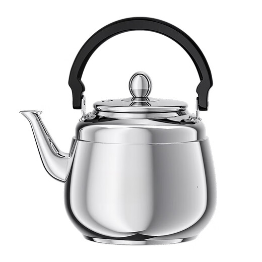 QCSK German kettle 316 stainless steel household food grade boiling water tea kettle large capacity gas induction cooker 5L-expanding kettle about 910g 5L large capacity can beep