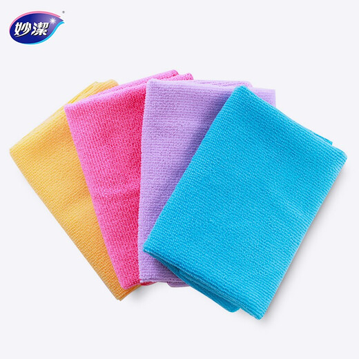 Miaojie microfiber rag 30*30cm 8 pieces cleaning cloth to remove oil stains kitchen household artifact