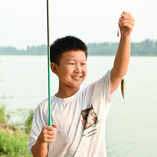 Zhenyou (Grsaed) Children's Fishing Rod Set for Children Beginners Fishing Rods Fishing Shrimp Fishing Crab Small Rod 1.8m Little Pan Green