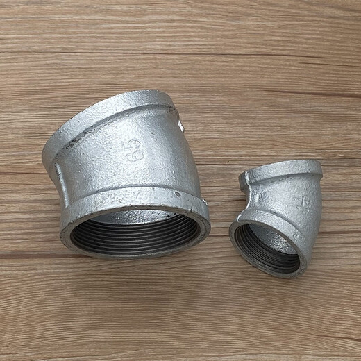 Galvanized 22.5 degree national standard elbow 2.5 inch DN65 straight bent Malleable steel pipe fittings fire hot dipped galvanized threaded internal thread 22.5 degrees DN65 (2.5 inch) 22.5 degrees