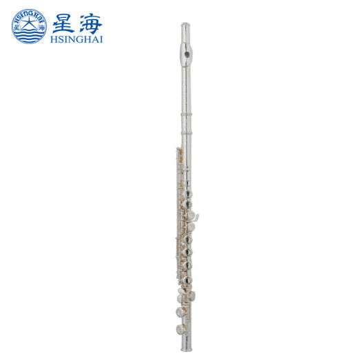 星海长笛镀银C调16键闭孔 E键长笛初学 专业院校考级乐器 16闭孔C调镀银XF-150