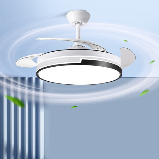 - Fan lights Smart bedroom ceiling fan lights lamps living room dining room modern simple ceiling lights fan lights 9904-B Galaxy white-96W Aurora-360 Shake