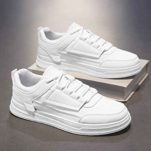 
Changxiang Huili shoes men's spring and summer casual sports men's shoes men's sports board shoes soft sole lightweight and versatile flat sole classic white shoes YJ-1105 white 41