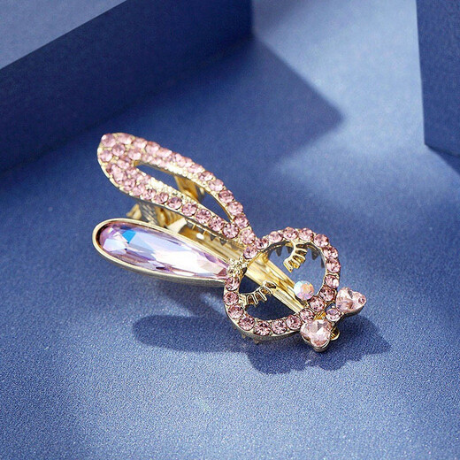 Chimera (CHIMERA) rhinestone hairpin Korean bunny cute one-word clip side clip bangs clip hairpin girl birthday gift