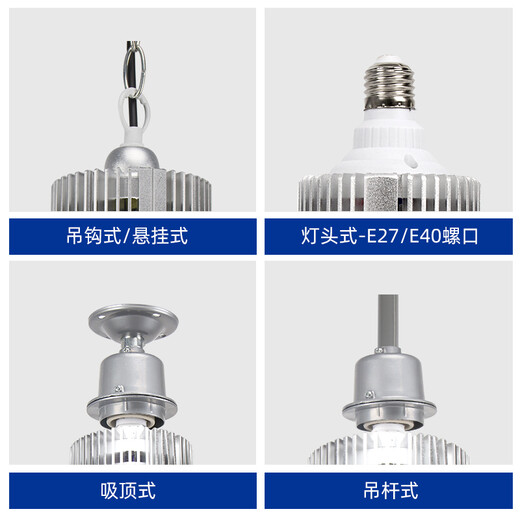 Suoyada LED-Industrie- und Bergbaulampe, Fabriklampe, Werkstatt, Lager, helle Fabrik, Industriebeleuchtung, Decke, Kronleuchter, Lampenschirm, Auslegertyp, 100 W