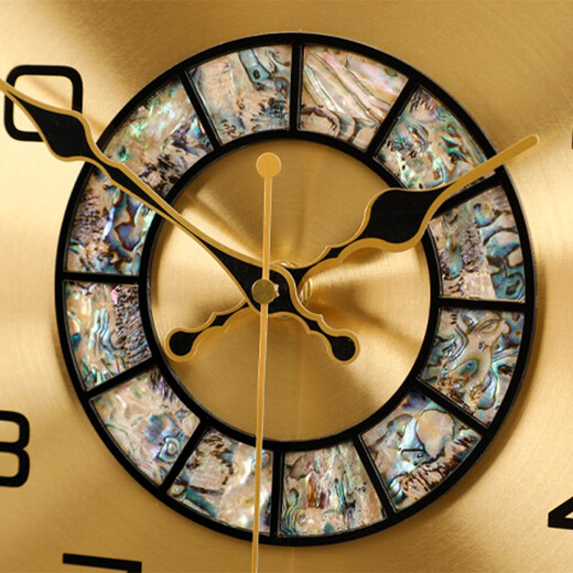 
Zhizhen new Chinese wall clock brass watch home decoration high-end living room home decoration clock wall quartz clock imitation copper model 62.19 double perpetual calendar-brand movement