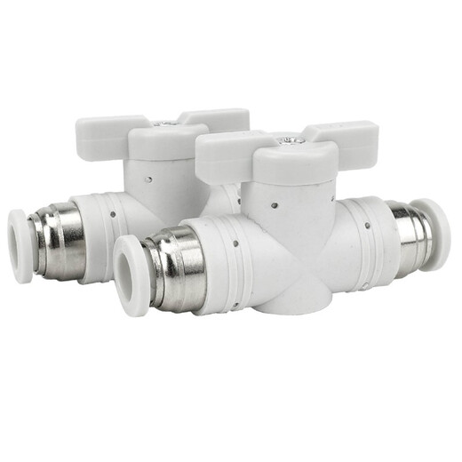 Hasdick HKT-8 tracheal switch valve pneumatic connector quick-insert quick-connect valve PU tracheal manual valve HVFF hand-turn valve BUC-8mm