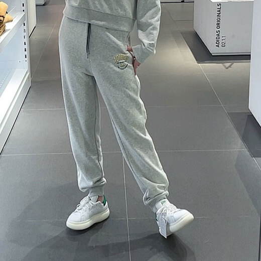 阿迪达斯 （adidas）三叶草运动裤女装夏季新款健身裤舒适透气休闲裤收口小脚裤长裤 IT9856 XS