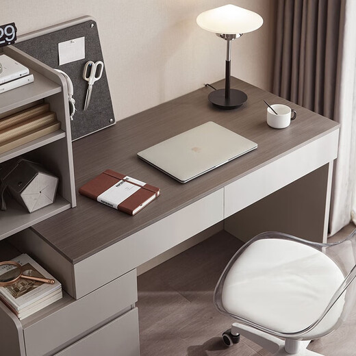 LINSY KIDS modern simple retractable desk and chair combination study small apartment desk Lin's OV1V Muyun Gray | OV1V-C desk