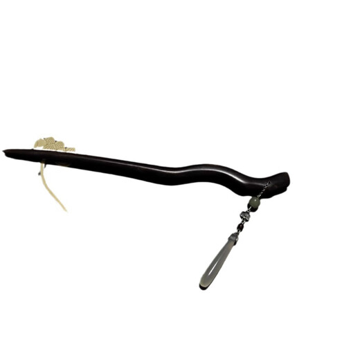 Pei Nanwei wooden hairpin for women, new Chinese style ancient style hairpin, hairpin, hairpin on the back of the head, imitation pearl pendant, step rocking hairpin, 1 green lotus water drop hairpin