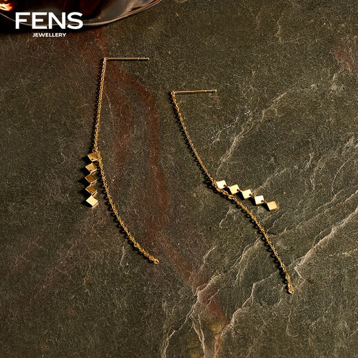 FENS Jewelry 18K Gold Earrings Women's Glitter Earrings Pure Desire Earrings Birthday Gift 1