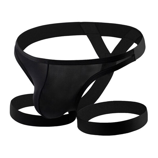 Ceinture de liaison des hommes de glace blanche sexy sans marques sportiels basse taille culte de levage noir xl