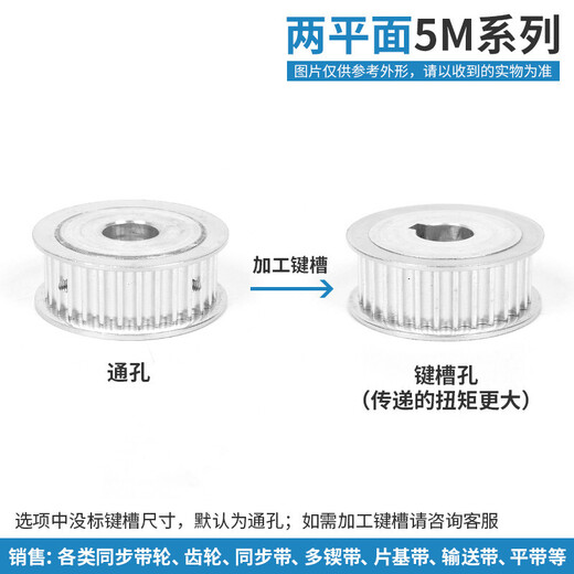 Zhewei synchronous pulley 5M40 teeth Groove width 21 AF gear 5M 40 teeth Mechanical transmission pulley SN3881 Bandwidth 20mm inner hole 16/17 keyway 5*2.3 (photograph
