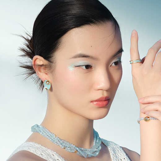 Fellala Fellala icing on the cake original design earrings for women enamel temperament niche high-end earrings blue