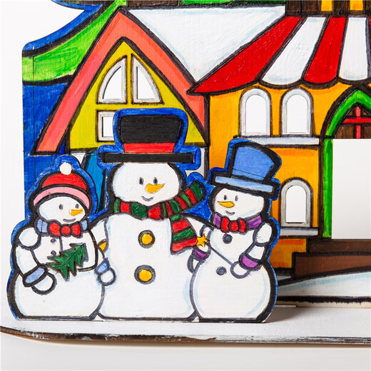 MEiKE Christmas handmade diy coloring hut children's creative art painting making toys gifts kindergarten materials Christmas coloring hut