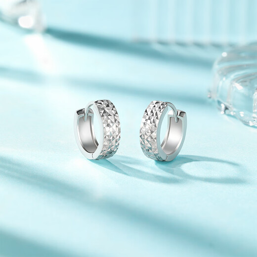 Liuguifu Jewelry Platinum Earrings Women's PT950 Earrings Platinum Mirror Earrings Birthday Gift 3.30g