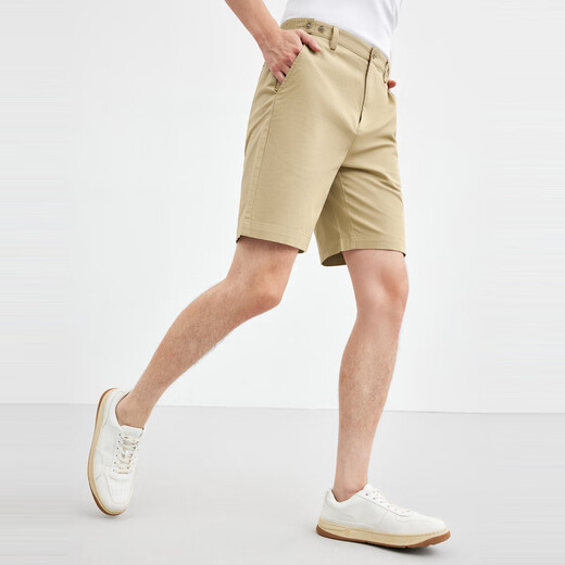 Sept loups [coton froid] shorts pour hommes masculins nouveaux pantalons décontractés à cinq points pantalons décontractés pour hommes 701 (kaki) 34 a