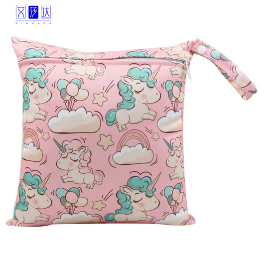 Bolsa de almacenamiento de pañales de Yonghuan Baby Baby Hanging Bag Paver Bag Paver Storking Bag Cuna Ropa 30x28 Pequeño Diversión Varios colores al azar no