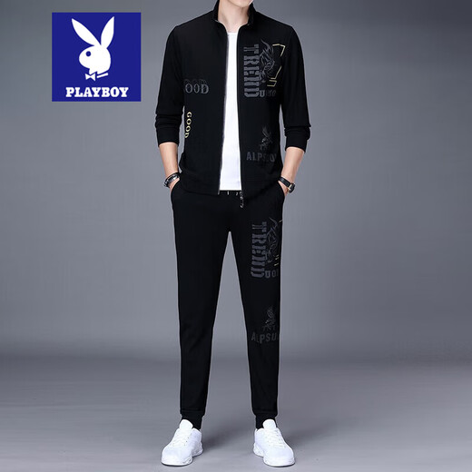 Playboy High-end Casual Sportswear костюм мужская мода с двумя частями 2024 весна и осенняя модная бренда.