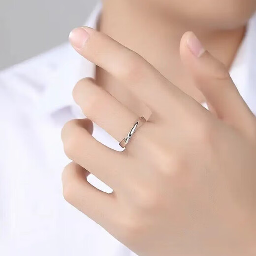 Beautifully made Möbius ring ring for men, trendy, niche and cool, ins style, high-end fashion, simple opening, adjustable single ring, Möbius silver ring 1 pack 1 pack