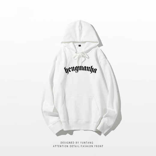 Digada Black Kapuzen mit Kapuze amerikanischer HipHop Sweatshirt für Männer und Frauen Herbst und Winter Übergroße faule trendige Marke Vielseitiger Mantel für Männer HDFS-687 Black [regulär] l
