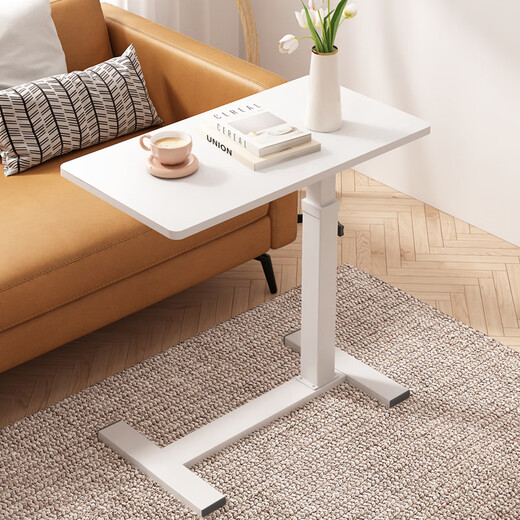 Jingcai computer desk lifting bed table study table desk removable sofa side table JDZ15 white standard model