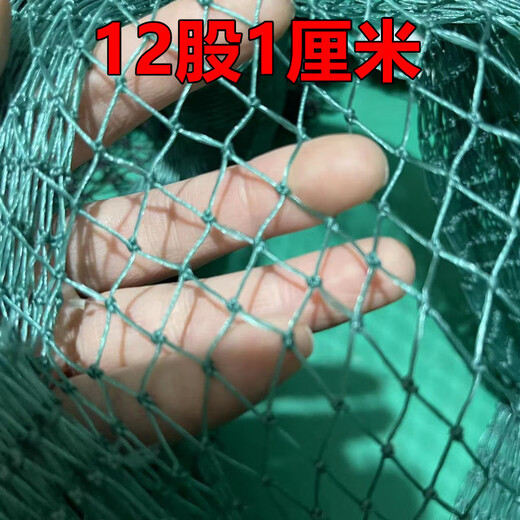 Customized fishing net mesh polyethylene knotted net pull net fish cage fish enameled fence partition net anti-bird net chicken and duck net 18 strands 1.5 cm 1 meter wide 5 meters long