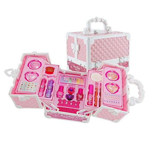 Jeani Girl Kinderkosmetik Set Spielzeug Schönheit Make-up Haus Spielhaus Spielzeug Sicherheit Make-up Prinzessin Mädchen Geburtstag Geschenk Star Party Prinzessin-[Schönheit Make-up Box]