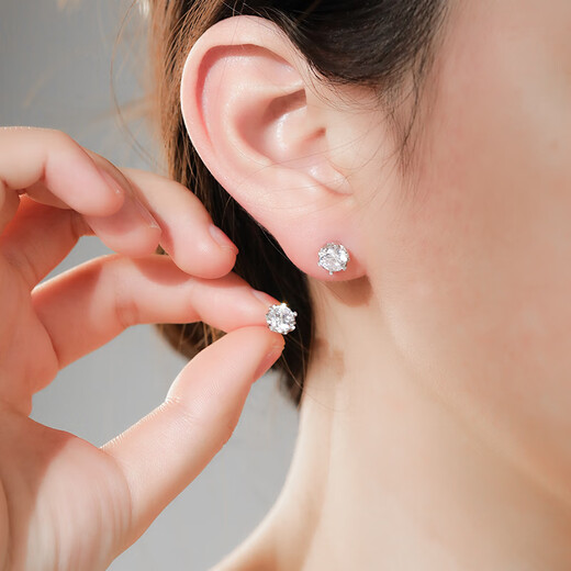 MANHE S925 Silver Moissanite Earrings Women's Earrings Women's 2025 New Earrings Wife's Birthday Gift for Girlfriends