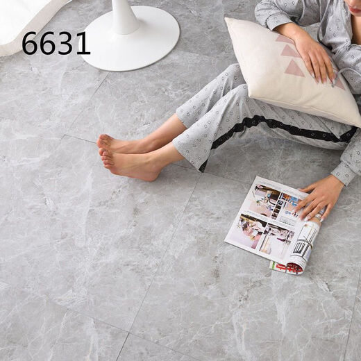 Vinoya Miethaus Internet Berühmtheit Renovierung und Renovierung PVC Selbstklebende Bodenfliesen verdickte Marmorins Schlafzimmer-Resistente Plastikpolster 6628 Steinmuster ein Stück 60*60 cm