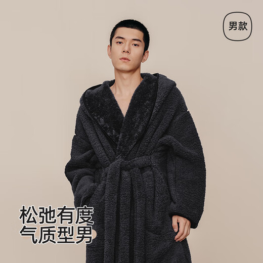 Xingmian Show Hat Pajamas Couple Pajamas Three-piece Set Autumn and Winter Double-sided Velvet Home Warmth Thickened Home Clothes Autumn and Winter Women's Style - Cream White Three-piece Set XL (Female 130-150 Jin Jin equals 0.5 kg / Male 140-160 Jin Jin equals 0.5 kg)