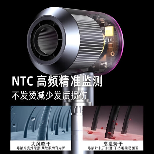 Qingyang Dyson high-speed hair dryer home portable negative ion hair care for strong wind dormitories for students silent quick-drying hair care high-speed hair dryer constant temperature holiday gift service/three-year warranty/no orders