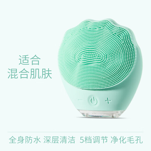 Gerllo Facial Cleansing Instrument Electric Pore Cleansing Facial Washing Instrument as a Birthday Gift for My Girlfriend Mint Green High Frequency Vibration 5-level Adjustment