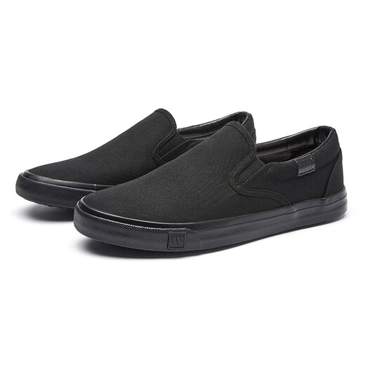 Huili Herrenschuhe Leinwandschuhe Herren Low Top einbeinige Ladungsförderer Frühlings- und Herbst Frauenschuhe Paar lässige Schuhe Lazy Schuhe 903 Black 40