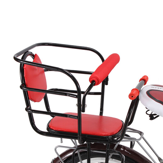 Shanghai Forever Baby Thickened Seat Increases Child Safety Rear Seat Bicycle Electric Vehicle Child Seat Rear Baby Seat Black Red