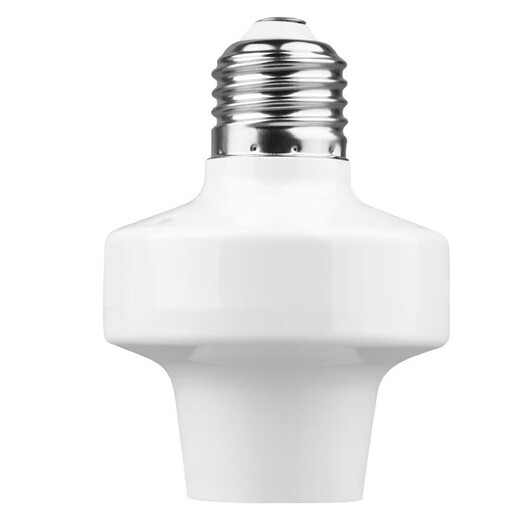 International electrician intelligent wireless remote control lamp holder household wiring-free switch E27 screw energy-saving lighting 220v light bulb lamp holder one sticker + one lamp holder white