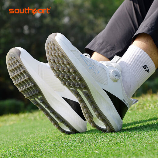 
Xiushibao special golf shoes men's new waterproof breathable lightweight mesh shoes knob shoelace popcorn anti-slip silver 43