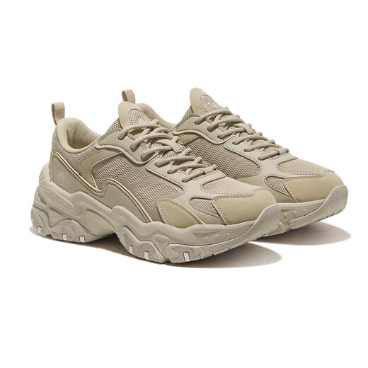 Camel Star Fall Dad Shoes Men and Women's Mesh Thick Sole Heightening Casual Dad Shoes 7031, Clay Color, Women [Spring and Summer Mesh] 39