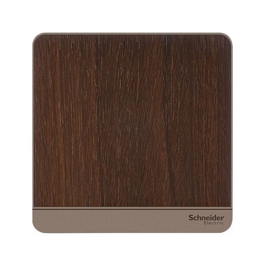 Schneider switch socket panel Yishang brown retro imitation solid wood material 86 type household wall power supply concealed with LED single open single control