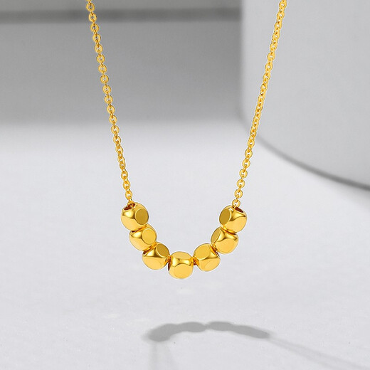 Saturday Fortune (ZLF) 18K gold necklace women's sugar cube transfer set chain color gold necklace yellow - chain length 40+5cm (adjustable)