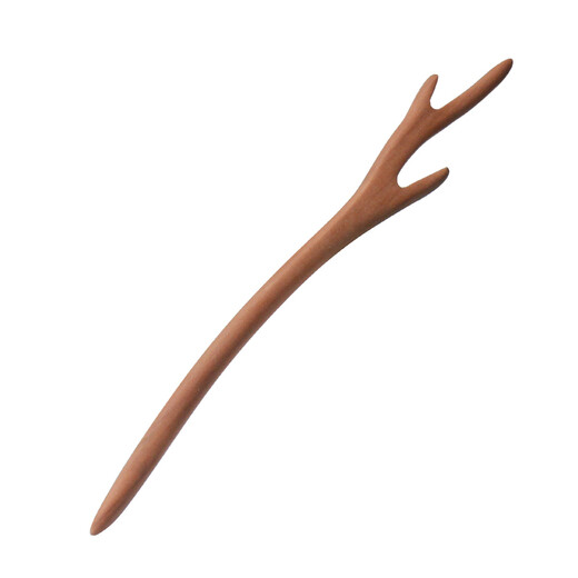 Hairpin Peachwood Handmade Hairpin Ancient Style Daily Hairpin Simple Wooden Semi-finished Wooden Hairpin Ethnic Style Hair Accessories Peachwood Hairpin Antlers