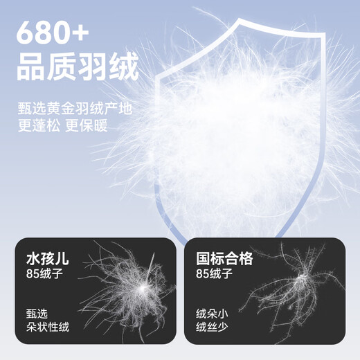 水孩儿（SOUHAIT）童装女童中长款羽绒服冬季儿童厚外套保暖 冰兰紫SHSDGD01CR673V28 140