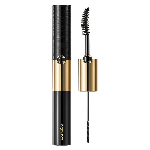 Carslan micro-sculpted double-headed mascara for big eyes, waterproof, long, thick and curling, not easy to smudge, long-lasting and colorful, birthday gift for women, fine mascara for big eyes (third generation) 01 black