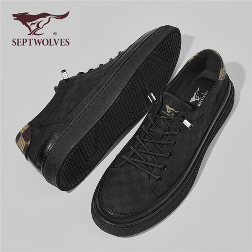 Seven Wolf Herrenschuhe Sommer-Leinwandschuhe Herrenschuhe Männer vielseitige Brettschuhe Herren einbeinige Pedal W8133490429 Black 40