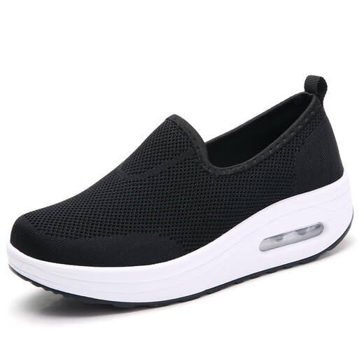 Western Camel (Vancamel) Schaukelschuhe für Frauen im Frühling Neue dicke Absätze Ein-Fuß faule Schuhe Vielseitige Luftkissen lässige Sportreiseschuhe für Frauen 869 Feimao Pink 35