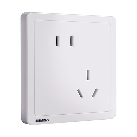 SIEMENS Zhidian series elegant white switch socket panel power wall socket household wall concealed type 86 oblique five-hole socket