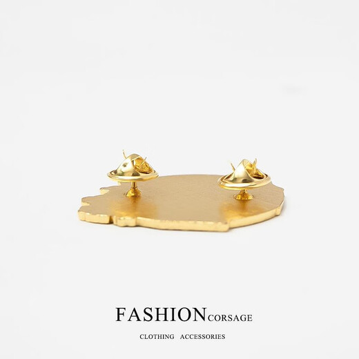 Universal alloy brooch butterfly buckle badge badge spare buckle pin buckle spurs base back buckle fixed buckle gold (10 pieces)