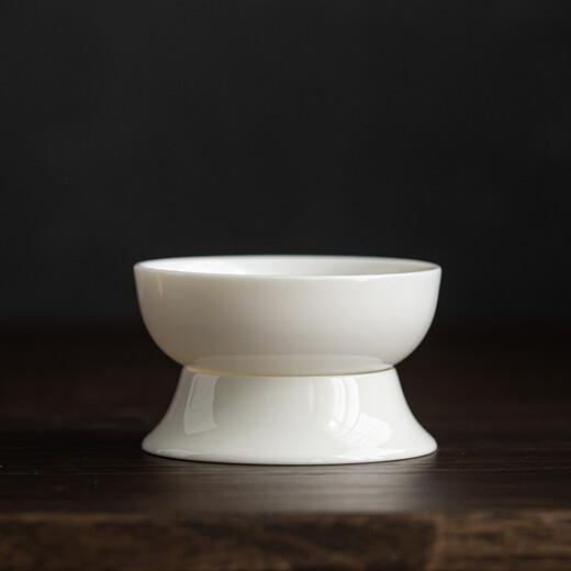 SUSHI CERAMICS tea drain mutton fat jade all-white porcelain one-piece tea strainer creative tea separator tea set accessories J0425